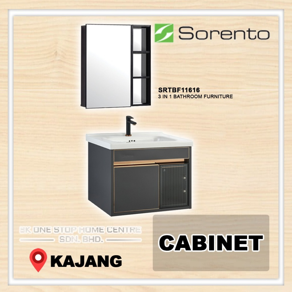 SORENTO 3in1 Stainless Steel Material Bathroom Basin Cabinet Set with ...