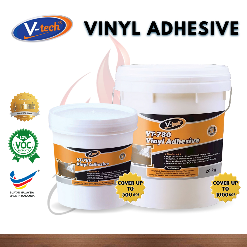 Vtech VT780 5KG/10KG/20KG Vinyl Adhesive Sealant Flooring Glue Gam Lantai Vinyl Floor Sealant