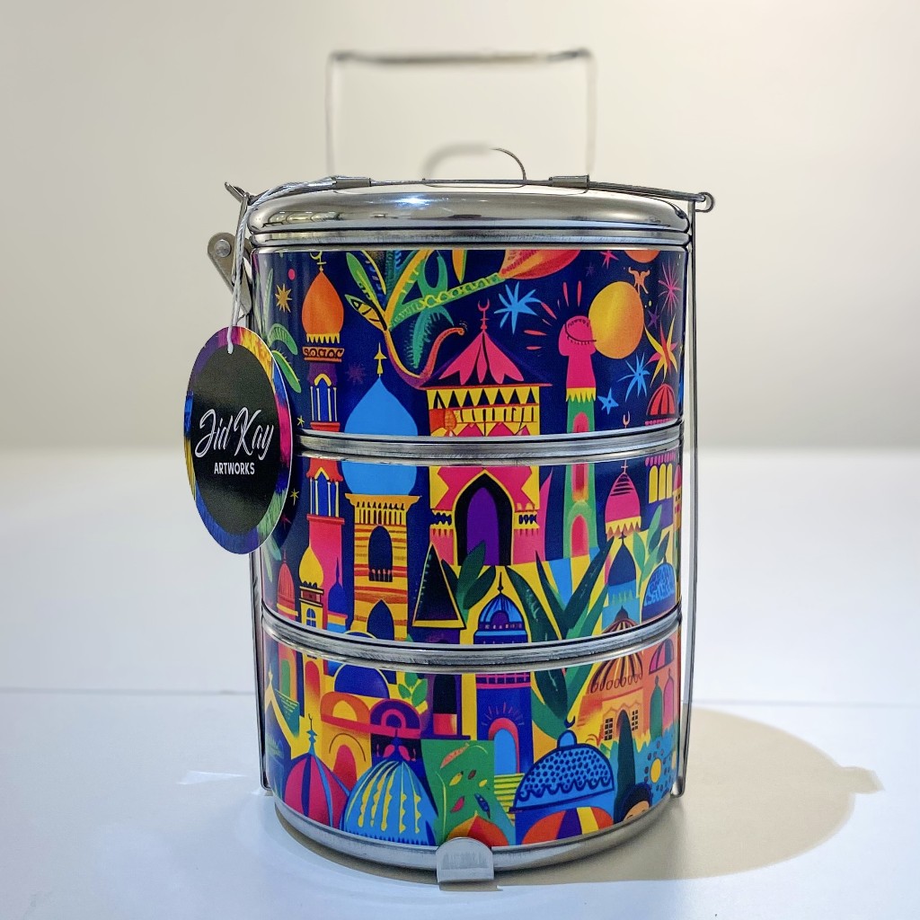 VIVID RAYA - 2024 COLLECTION TIFFIN CARRIER - STAINLESS STEEL 14X3 ...