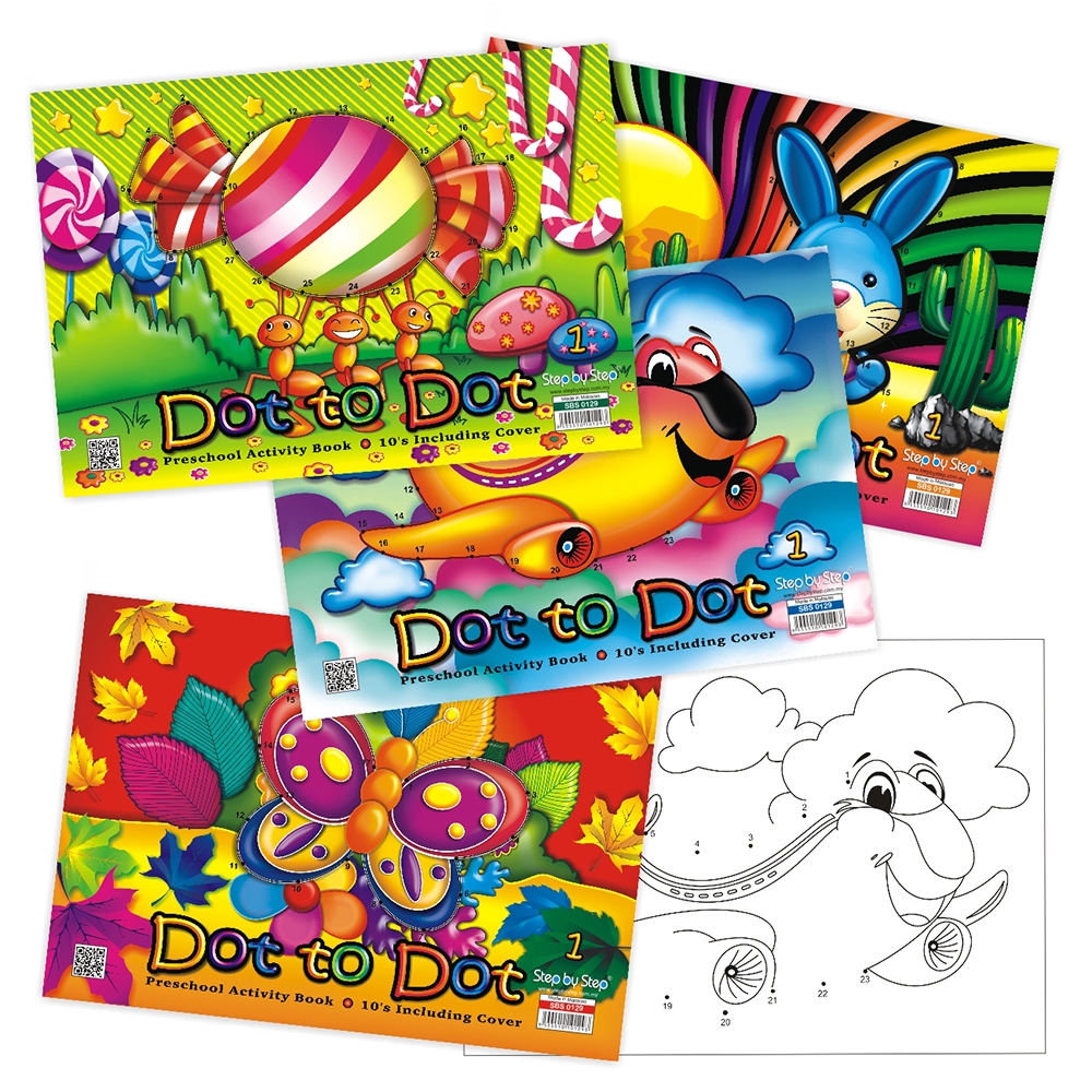 Dot To Dot Kids Activity Learning & Colouring Book SBS0129 | Shopee ...