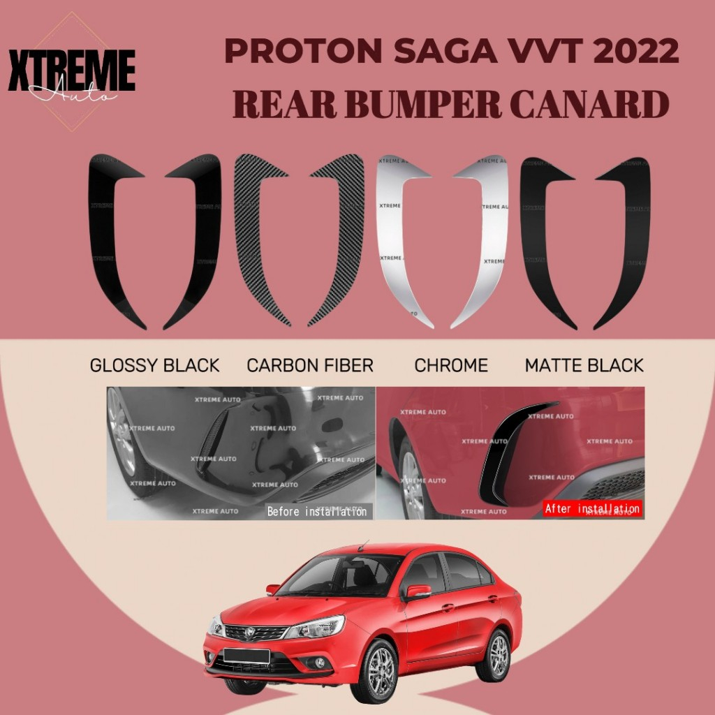 XTREME AUTO PROTON SAGA VVT 2022 CAR REAR BUMPER CANARD ACCESSORIES ...