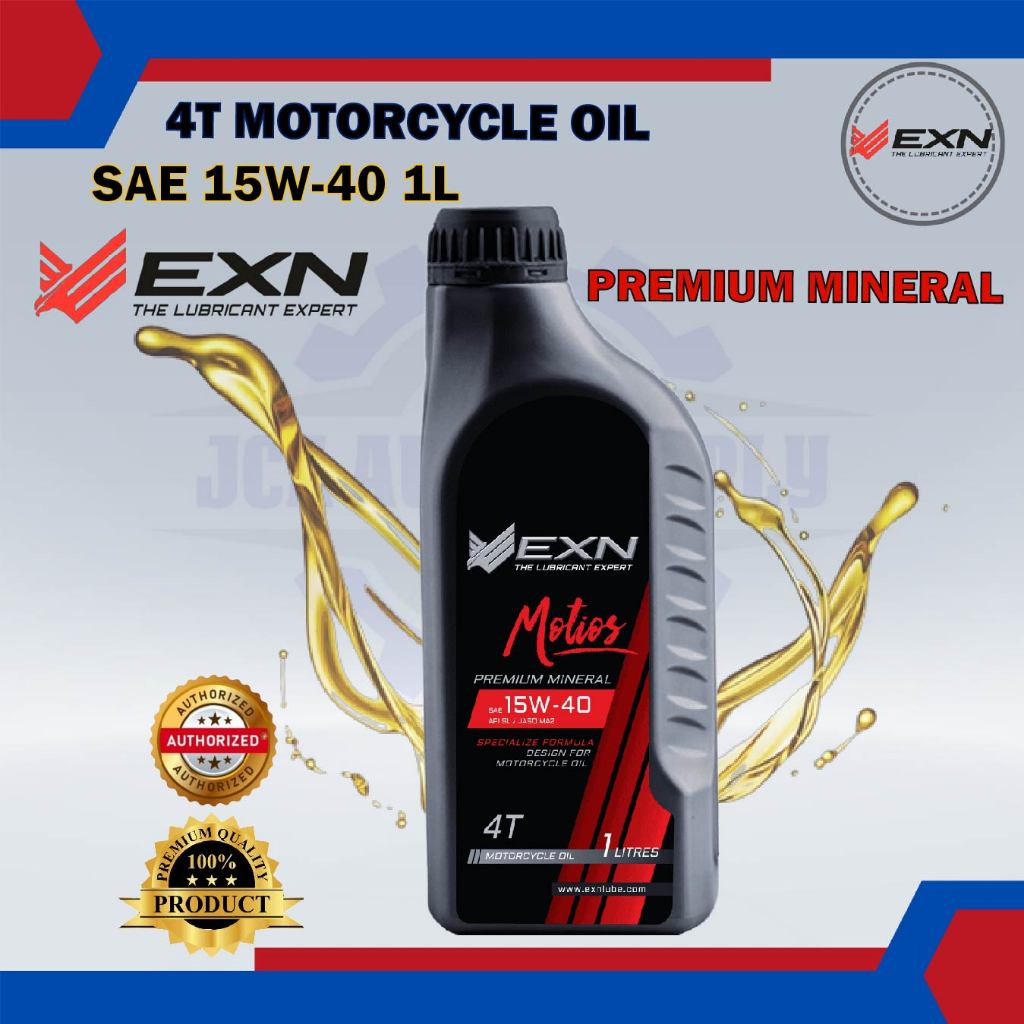 4T Motorcycle Oil EXN Premium Mineral SAE 15W40 1L | Shopee Malaysia