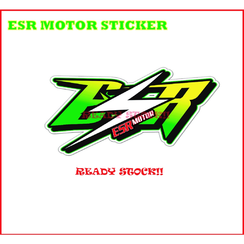 Sticker Motor ESR Racing hologram reflective Sticker motor esr racing ...