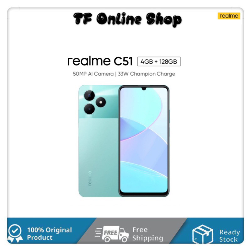 Realme C51 4G(4GB+128GB)100% Original Set | Shopee Malaysia