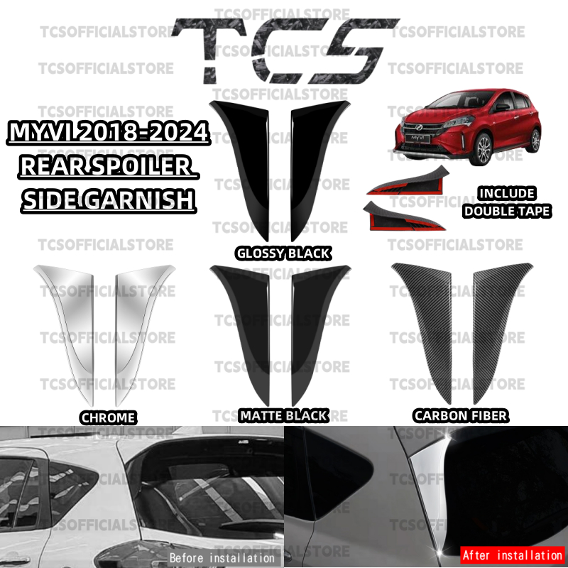 TCS perodua myvi gen3 gm3 2018-2024 rear spoiler side garnish ...