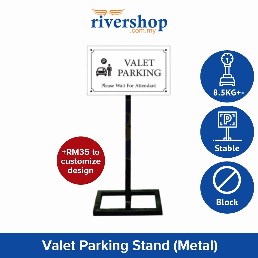 RIVERSHOP Reserved Parking Stand (Metal) Reserved Sign Board Stand ...