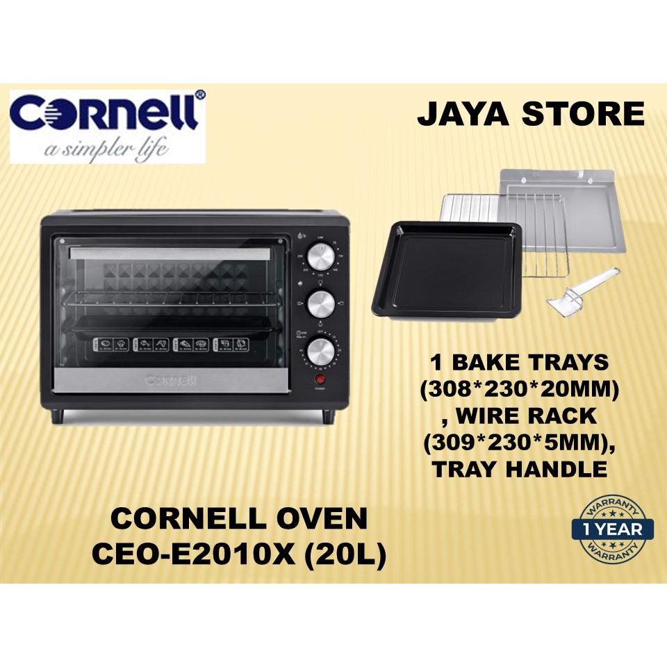 Cornell Electric Oven 20l Ceo E2010x Bake Toast Grill Shopee Malaysia 9268