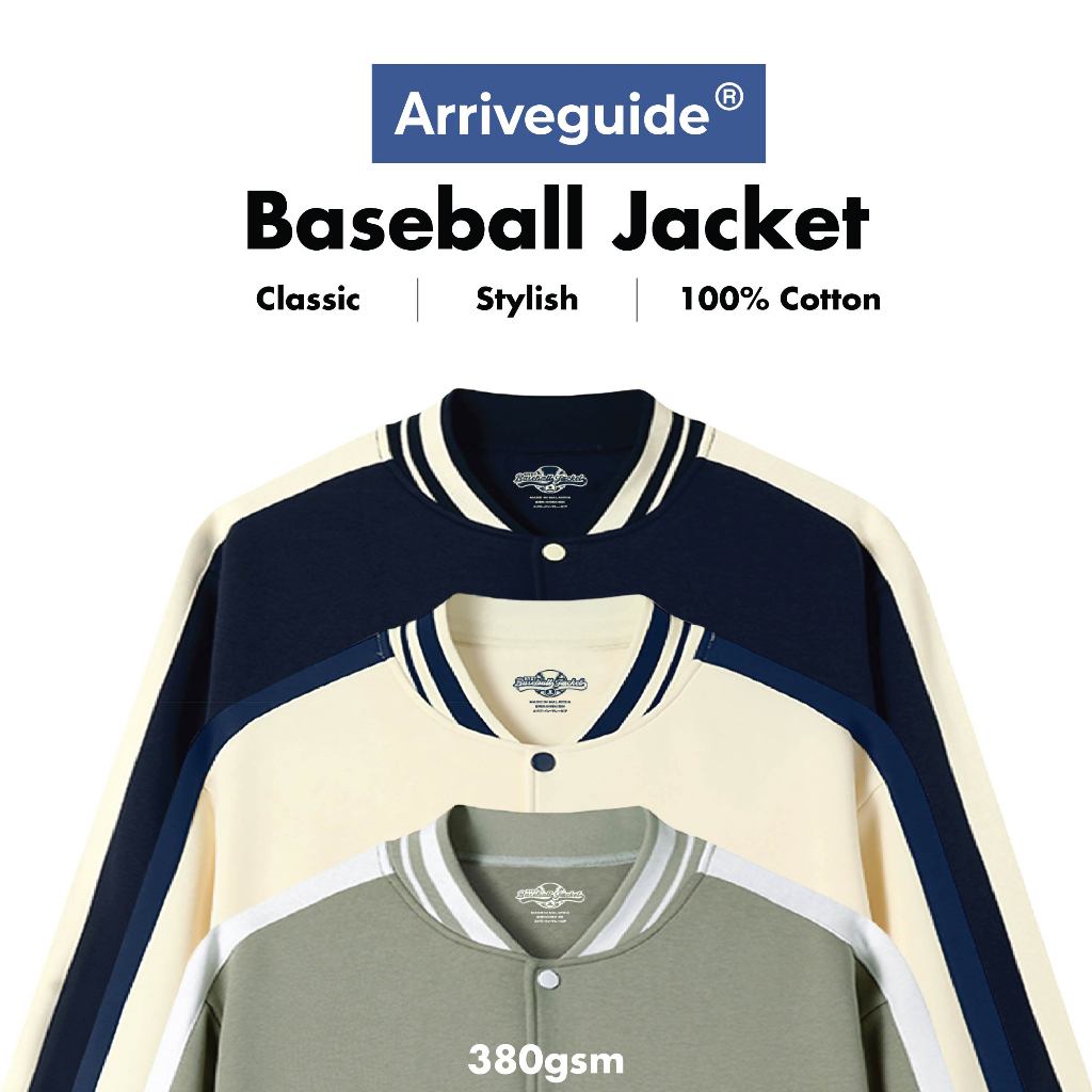 ARRIVE GUIDE x HYDT Baseball Jacket Thick Heavyweight Trendy Design ...