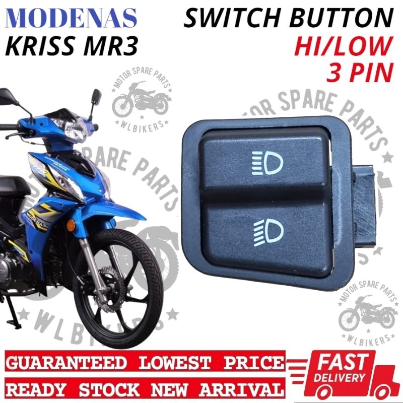 MODENAS KRISS MR3 HANDLE SWITCH BUTTON HI LOW DIMMER SIGNAL STARTER ...