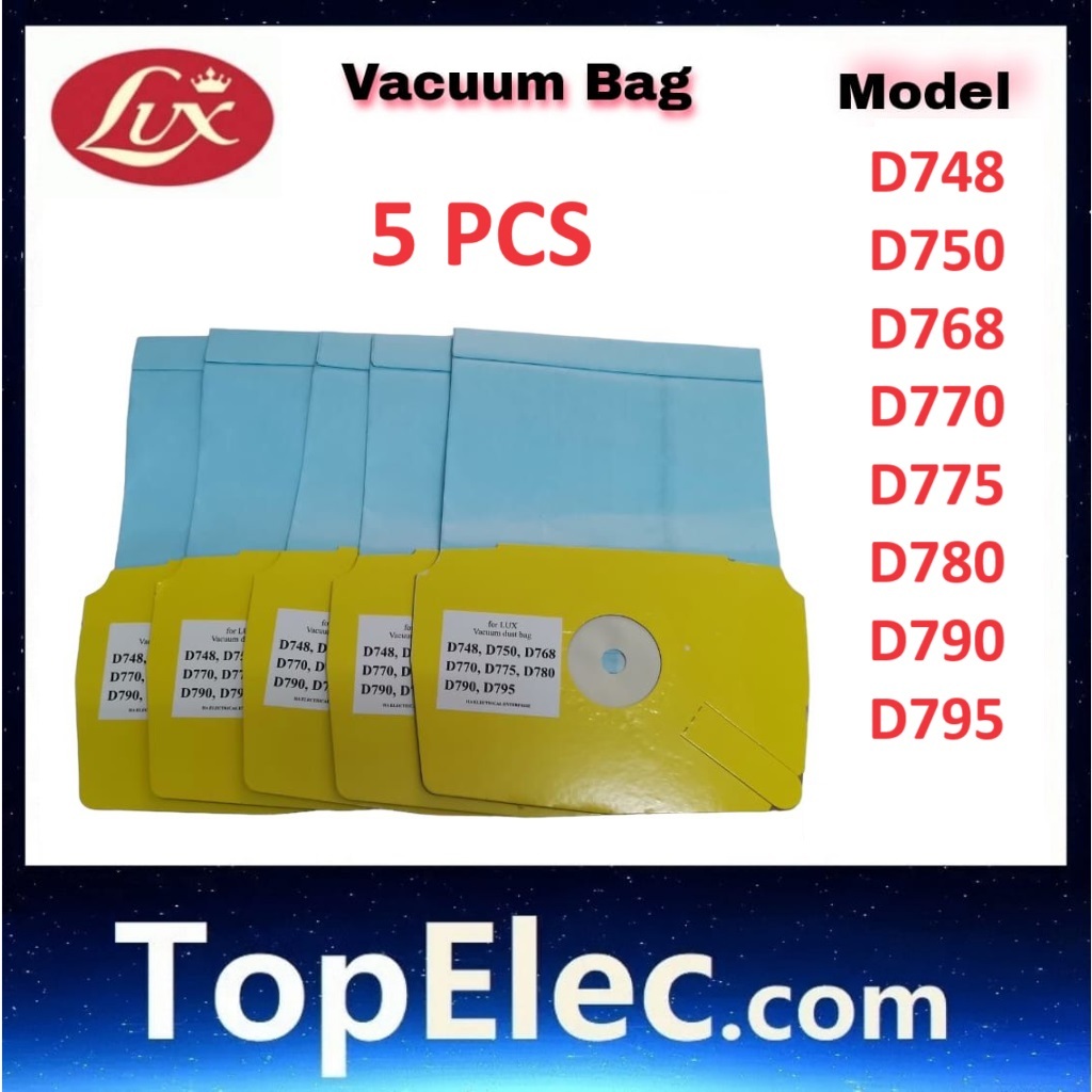 Lux vacuum duat bag LUX vacuum bag (5PCS) D790 D748 D750 D768 D770 D775 ...