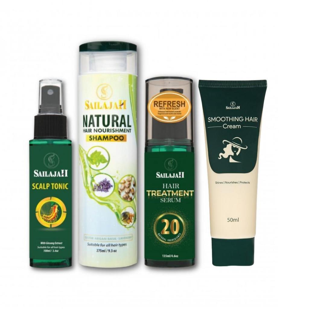 Sailajah Hairfall Control Full Set Scalp Tonic Hair Treatment Serum Natural Hair Nourishment