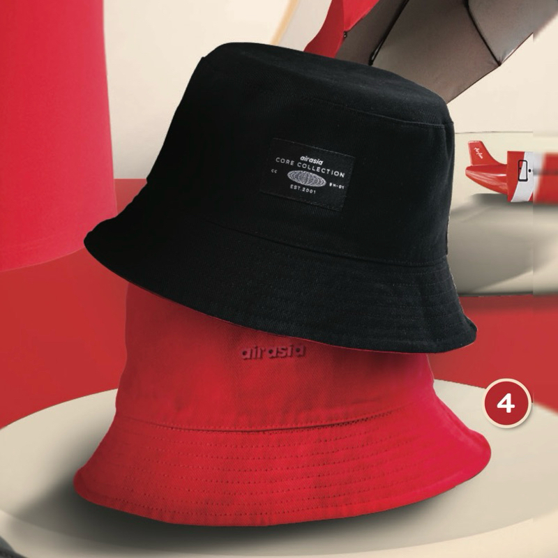 AIRASIA REVERSIBLE BUCKET HAT | Shopee Malaysia