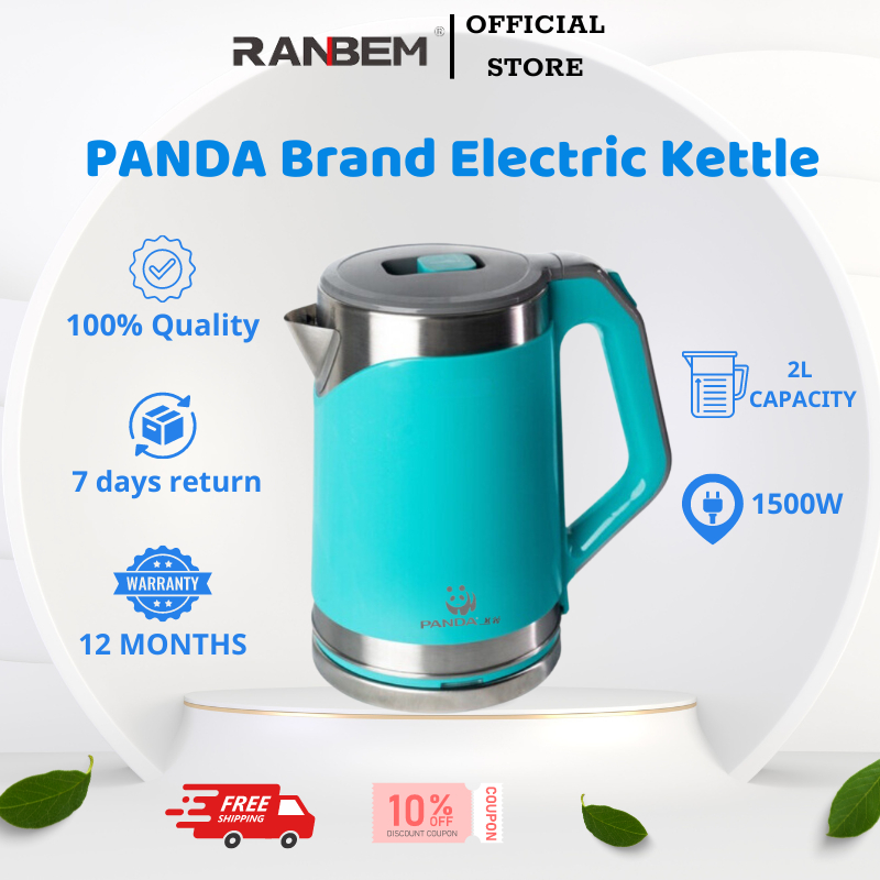 PANDA EK2000 Electric Jug Kettle 2L with Antiscald and antirust EK