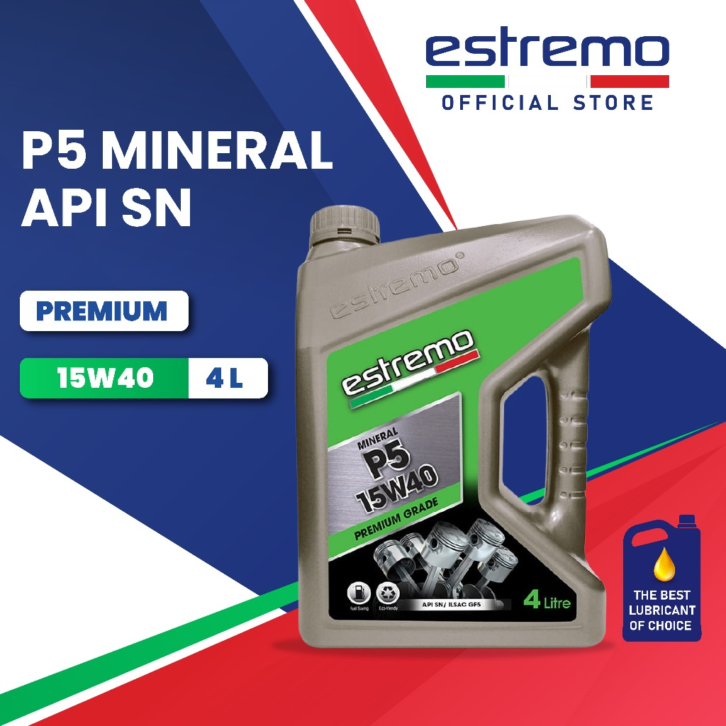 P5 Mineral SAE 15W40 API SN (4L) | Shopee Malaysia