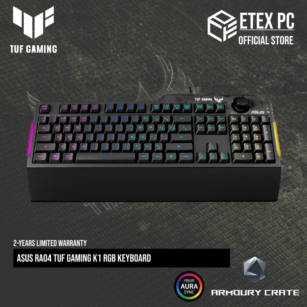 ASUS RA04 TUF Gaming K1 RGB Keyboard AC90MP01X0BKUA00 Shopee Malaysia