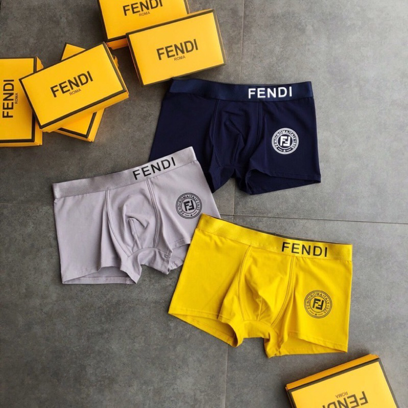 3PCS FENDI Modal Cotton Men Boxer Underwear Shopee Malaysia