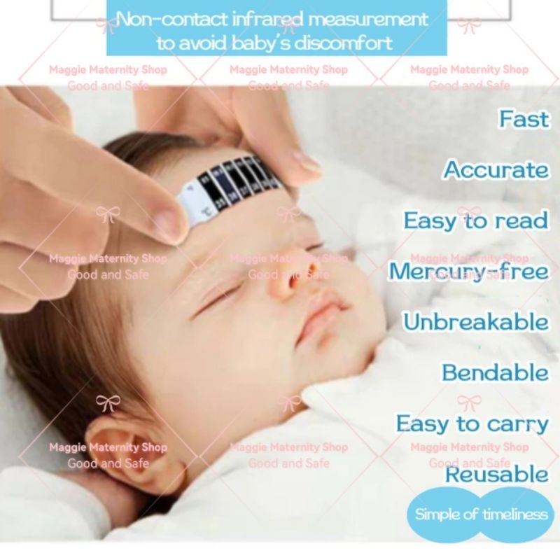 【Ready Stock】Thermometer Baby Forehead Temperature Stickers Can Be Bent