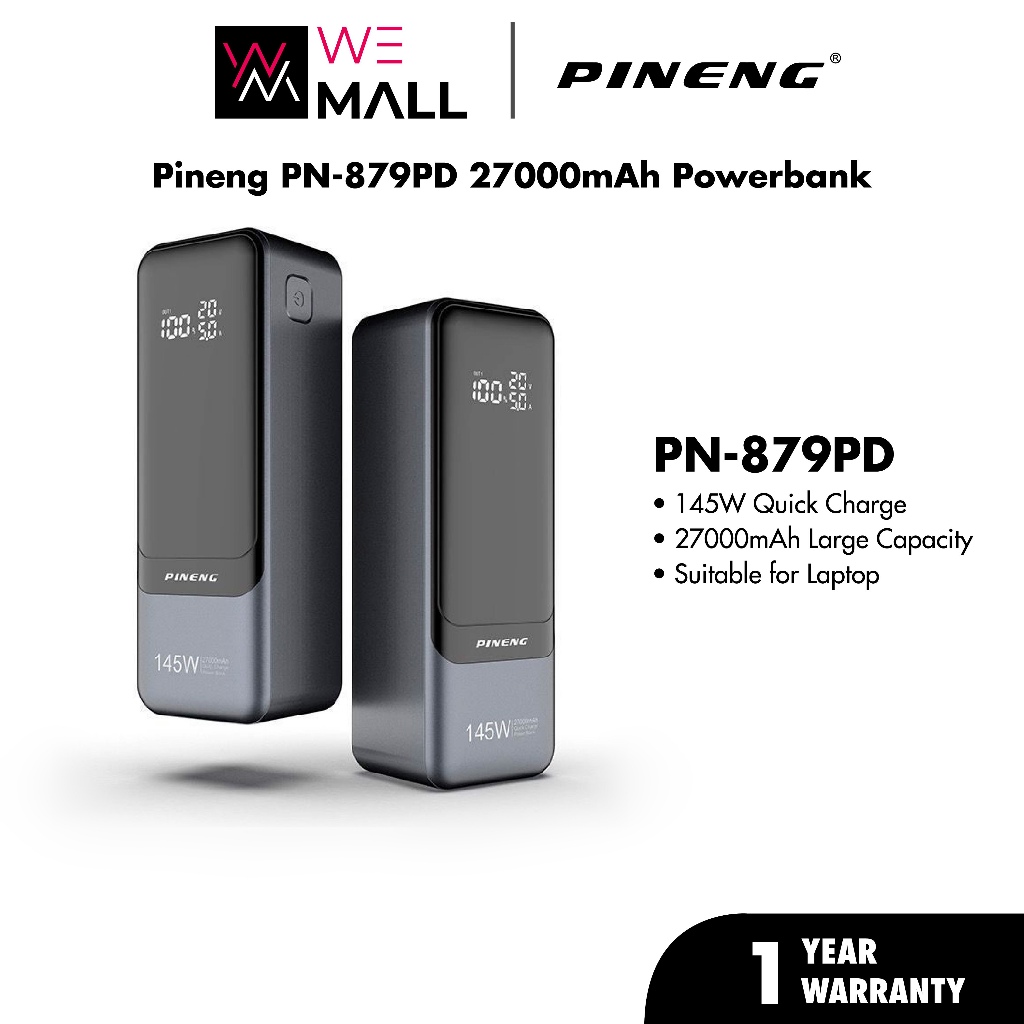 [New Arrival] Pineng PN-879PD 27000mAh Powerbank 145W For Laptop LED ...