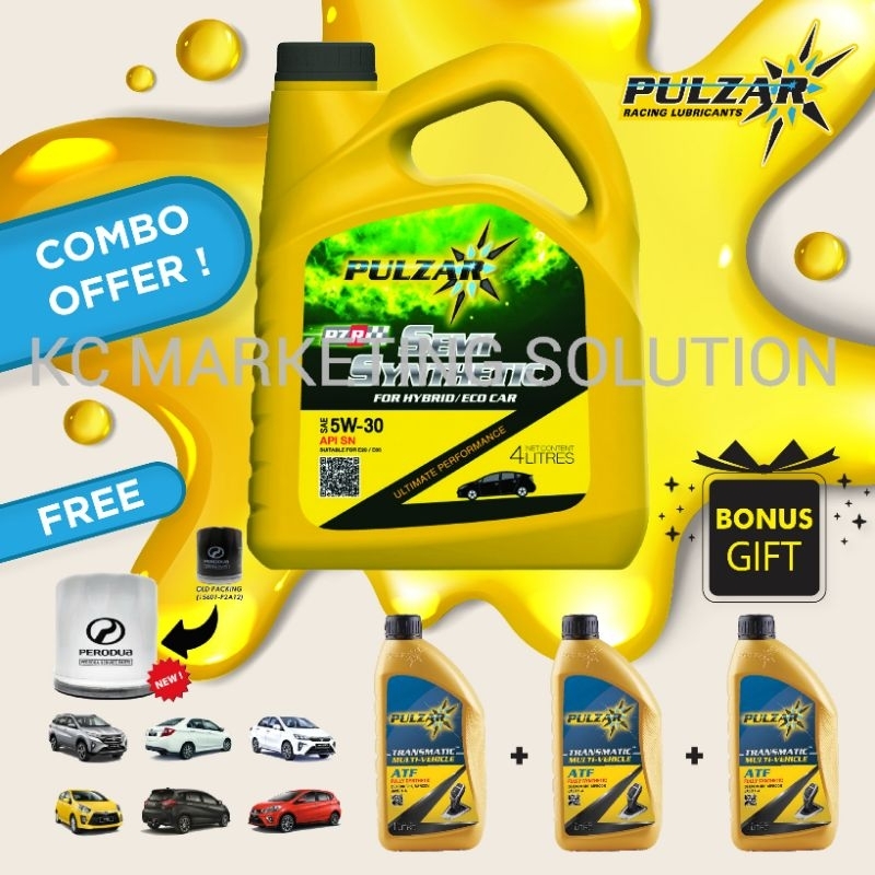 [COMBO] Myvi 3rd Gen Alza 2019 Axia Bezza Aruz Semi Synthetic Engine ...