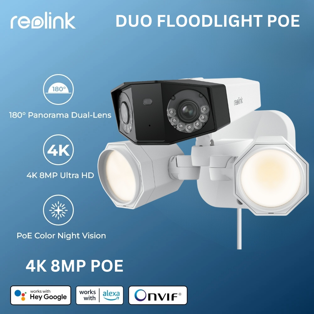 Reolink Duo Floodlight PoE Security Camera System, IP Camera in 180