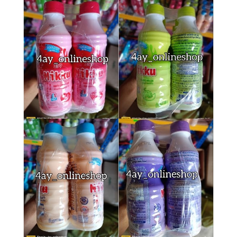 (6Botol) Mikku White Yogurt Strawberry Blueberry Peach RockMelon ...