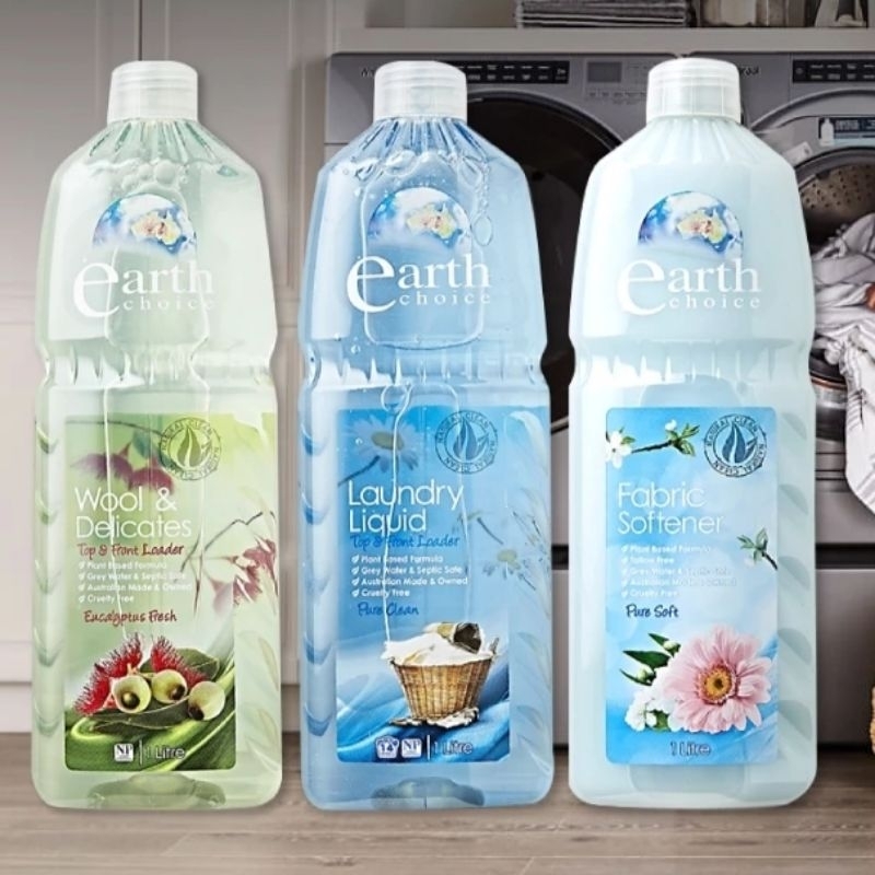 Earth Choice Fabric Softener/Wool Wash & Delicates/Laundry Liquid (1