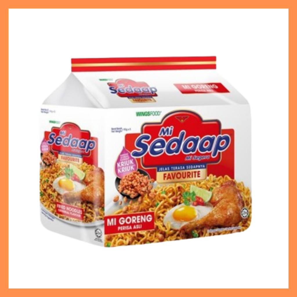 Mi Sedaap Perisa Mi Goreng Asli Original Flavour 5*90g | Shopee Malaysia