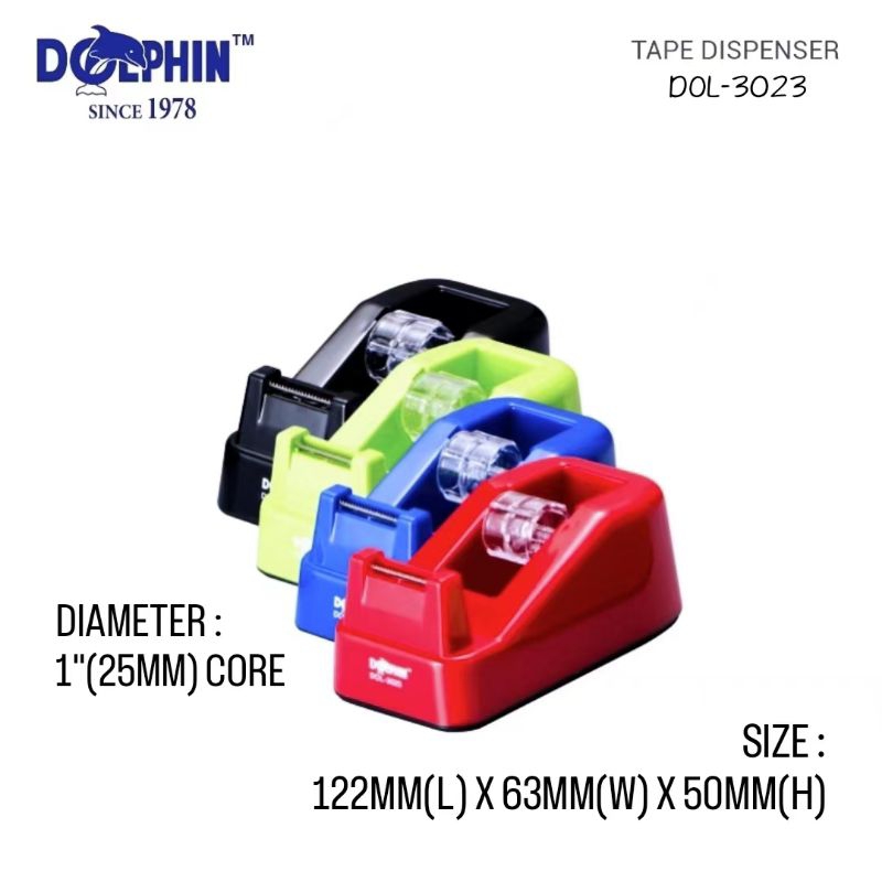 (1PC) DOLPHIN DOL-3023 Heavy Duty Tape Dispenser [Small Size] X 1PC ...