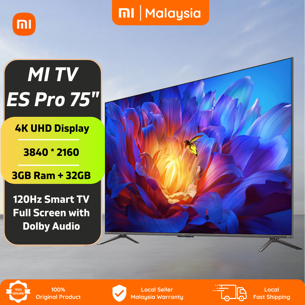 Xiaomi Mi Smart TV ES Pro 75" | 120Hz Smart TV Full Screen with Dolby ...