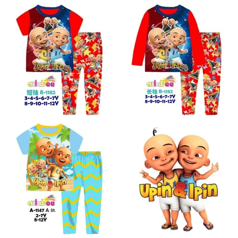 [7y-11y] Ailubee Upin Ipin 1147 1182 Pyjamas   Sleepwear 