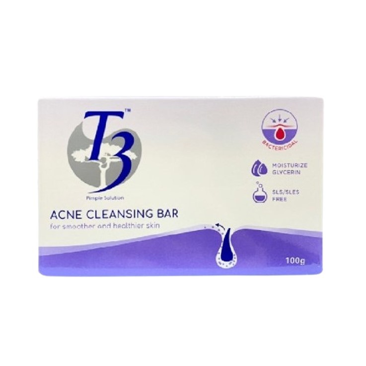 [EXP3/2026] T3 ACNE CLEANSING BAR BACTERICIDAL (100G) Shopee Malaysia