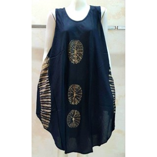 Umbrella Style Batic Dress With Tie & Dye Design/ Pakaian Batik Gaya