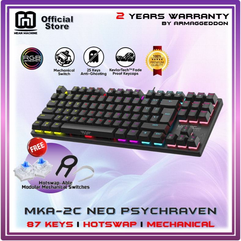 ARMAGGEDDON MKA-2C Neo Outemu Mechanical RGB 87 Keys USB Wired Keyboard ...