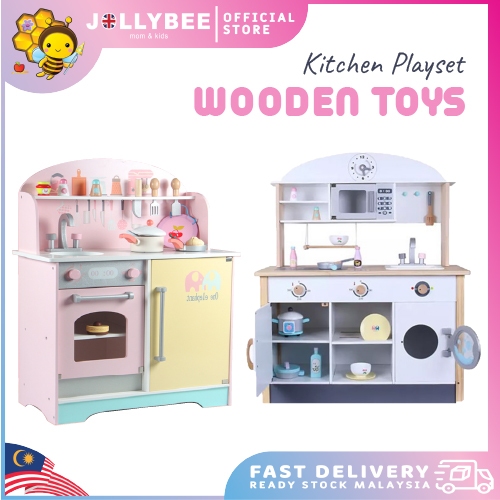 Jollybee Children Wooden Kitchen Playset Japanese/European Simulation ...