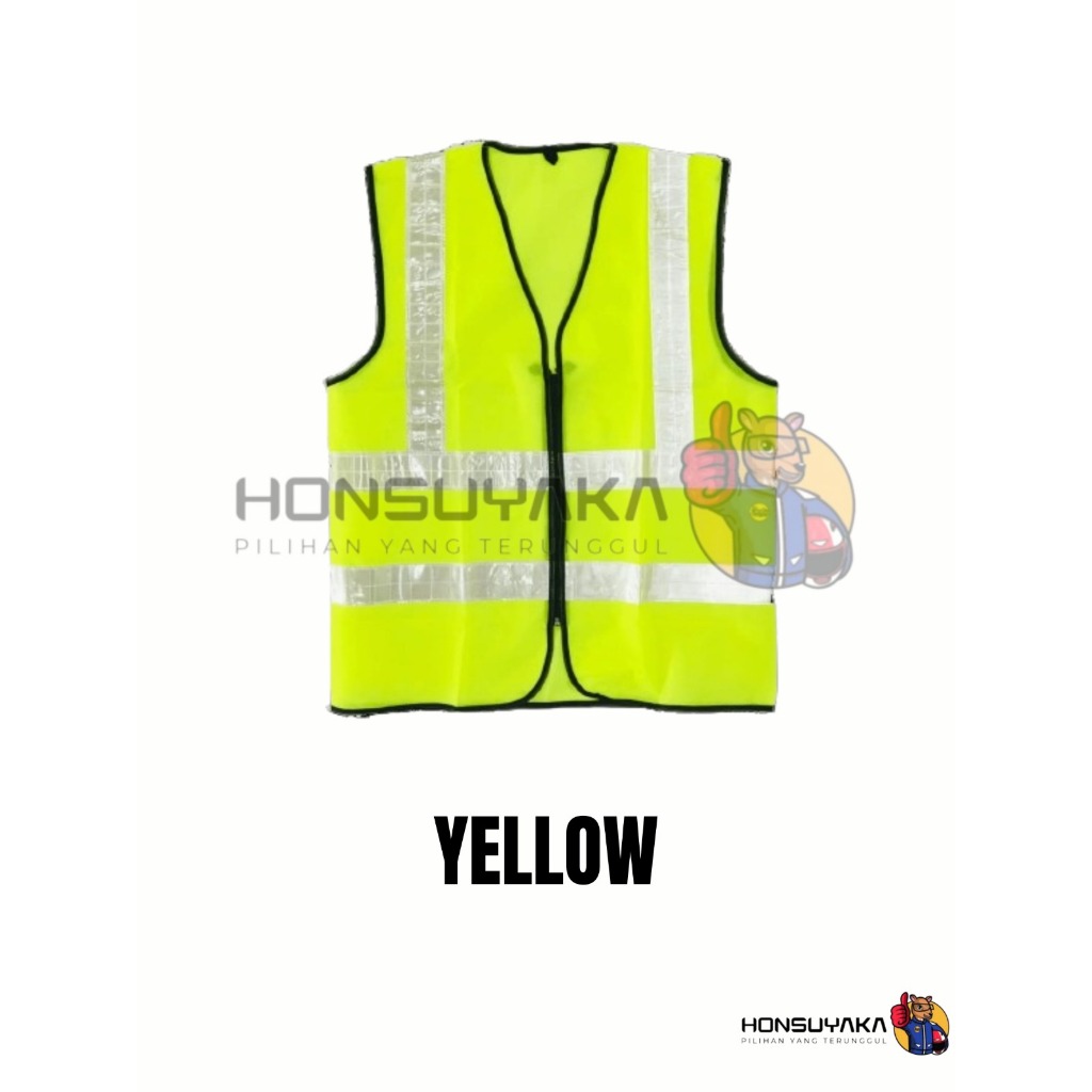 SAFETY VEST ZIP TYPE REFLECTIVE ORANGE/YELLOW | Shopee Malaysia