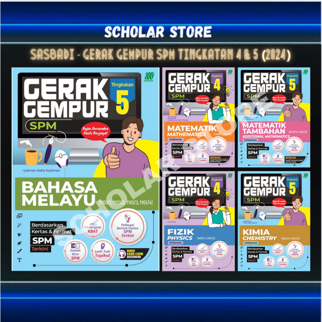 [scholarstore] Buku Latihan : Gerak Gempur Spm Tingkatan 4 & 5 (2024 