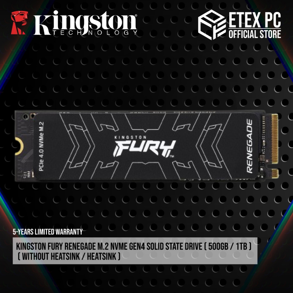 Kingston Fury Renegade M.2 NVME Gen4 Solid State Drive ( 500GB / 1TB ...