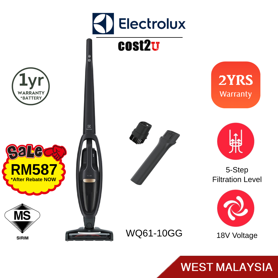 Electrolux Well Q6 Bagless Handstick Vacuum Cleaner (18V) WQ611OGG
