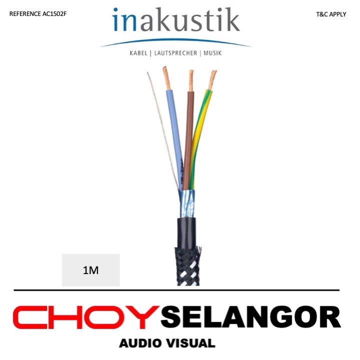 Inakustik Reference AC1502F Power Cord Loose Made in Germany (3M&5M) Shopee Malaysia