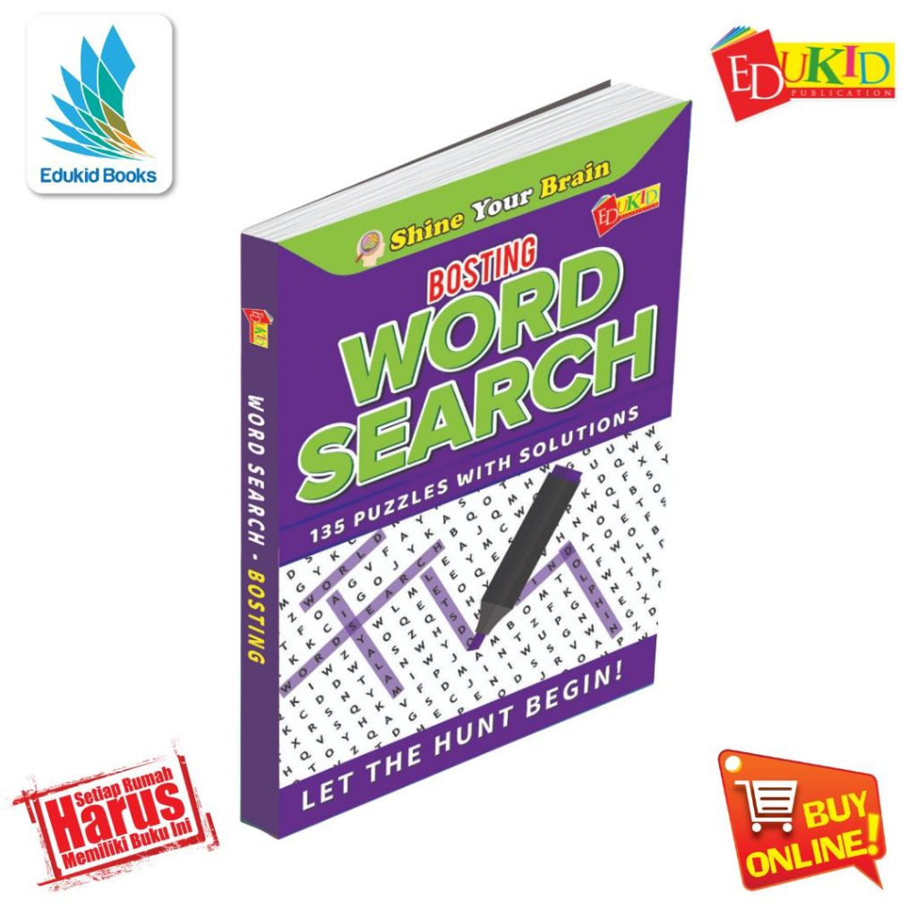 Shine Your Brain Word Search - Bosting - Books - Cari Kata - English ...