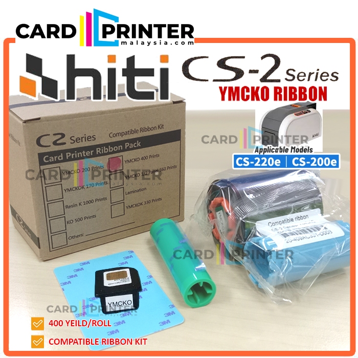 YMCKO HITI CS200 / CS200e / CS220 / CS220e Compatible Color Ribbon ...
