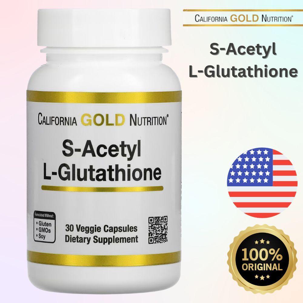 California Gold Nutrition, S-Acetyl L-Glutathione, 100 mg, 30 Veggie  Capsules | Shopee Malaysia