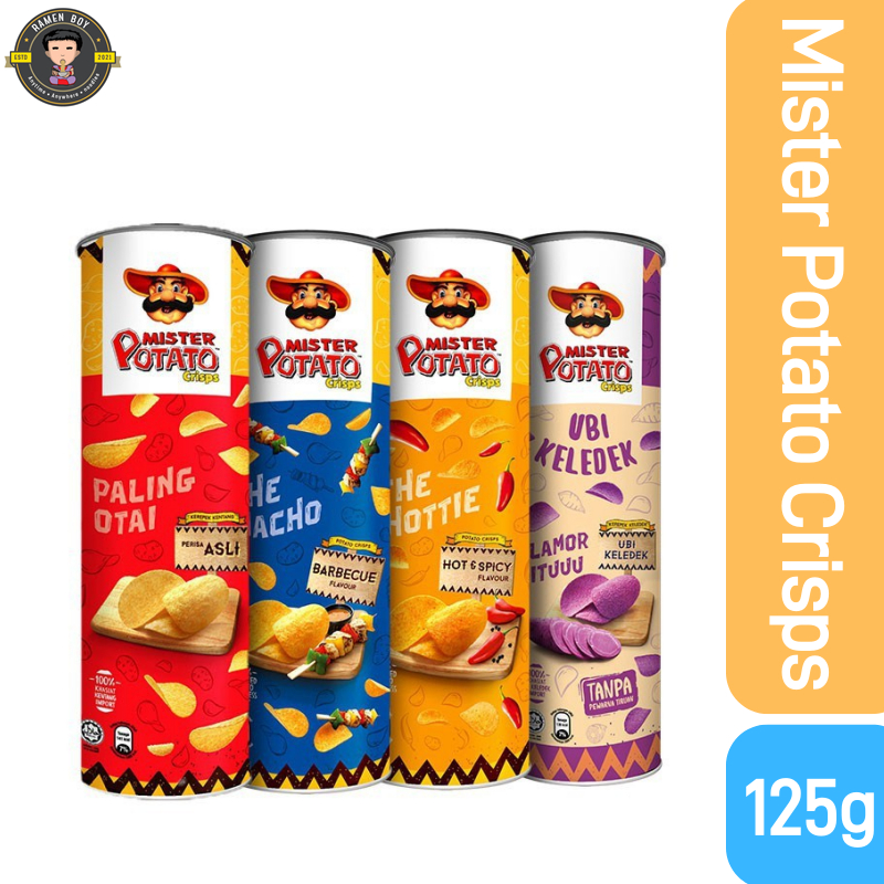 Mamee Mister Potato Crisps Original Barbecue Hot And Spicy 125g Potato