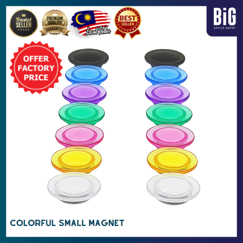 【READY STOCK | 10PCS/PKT】MAGNETIC WHITEBOARD | COLOR MAGNETS | ROUND ...