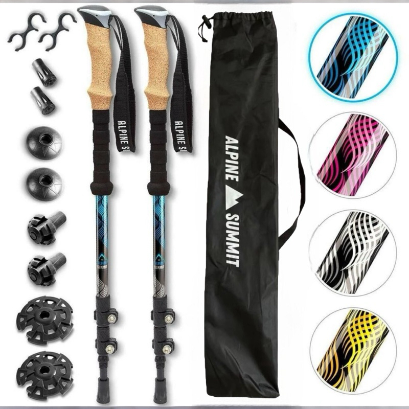 Alpine Summit Hiking Trekking Poles Explorer Pair with Quick Locks Walking Sticks Shopee Malaysia