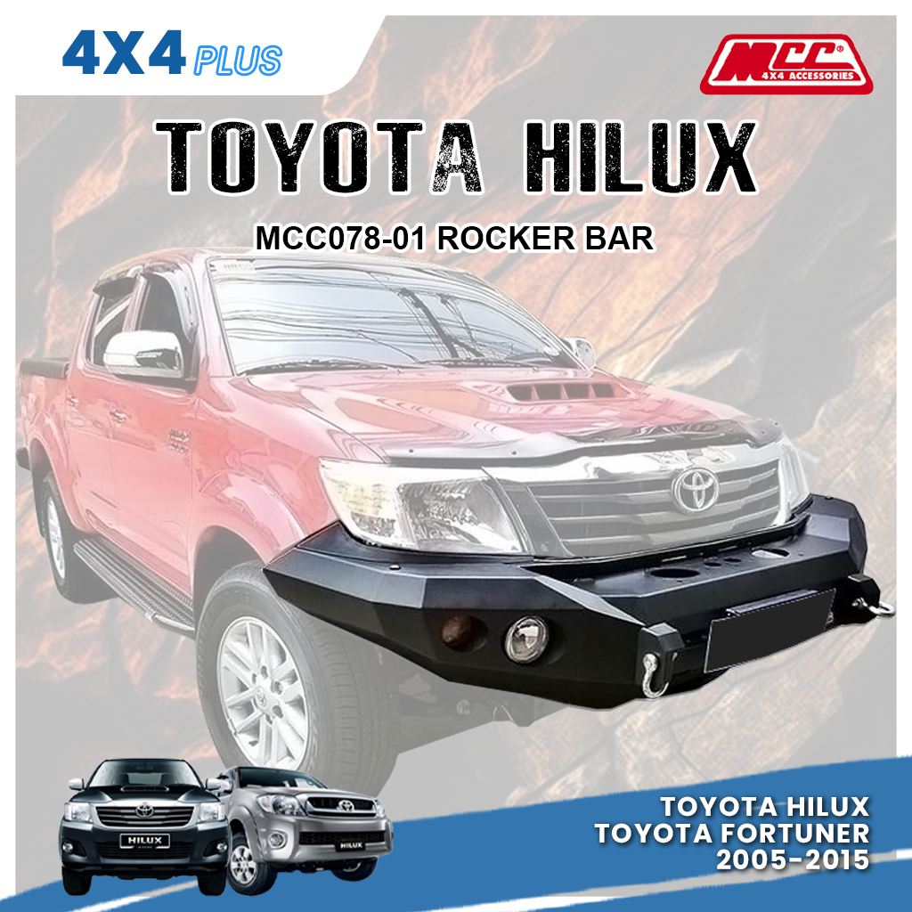 Toyota Hilux Front Rocker Bar Vigo 2005-2015 fortuner Bumper Besi 4X4 ...