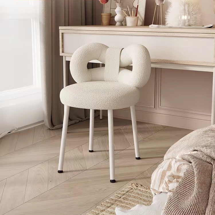 Home Dressing Chair Simple Fairy Bow Chair Girl Makeup Stool Simple ...
