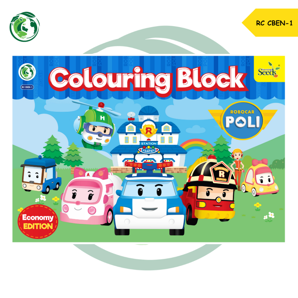 TOAD BOOKS : COLOURING BLOCK ROBOCAR POLI ECONOMY EDITION (RC CBEN ...