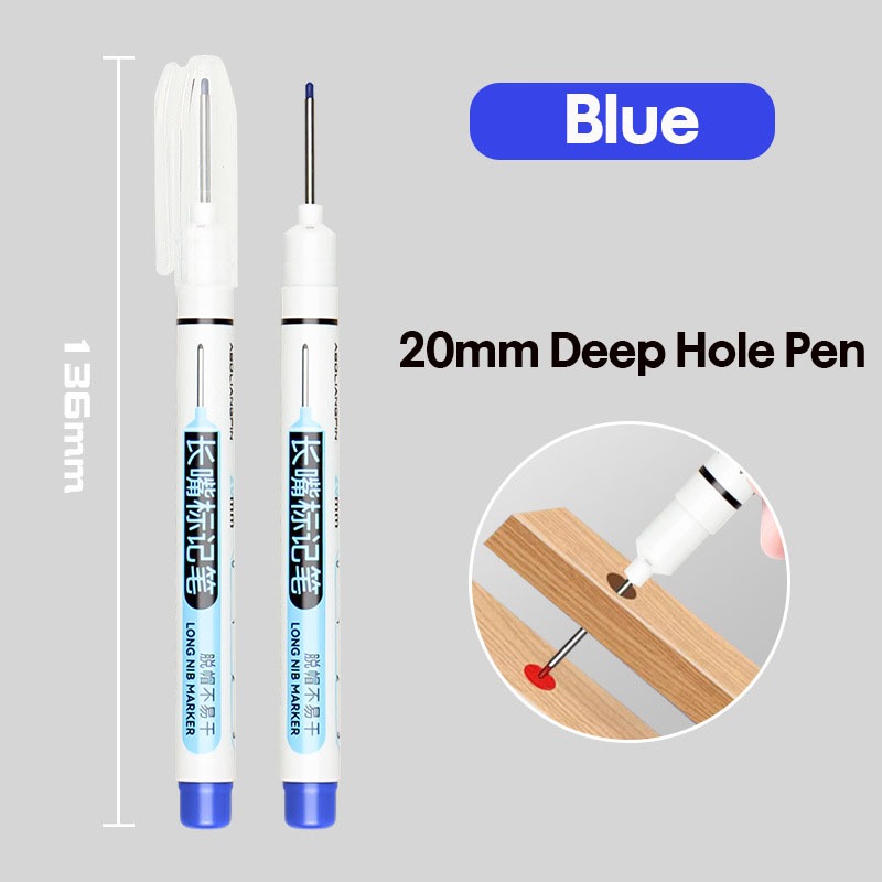 1PC Long Head Marker Pen 20mm Marking Tool Multi-purpose Bathroom Wood Working Decoration Deep ...