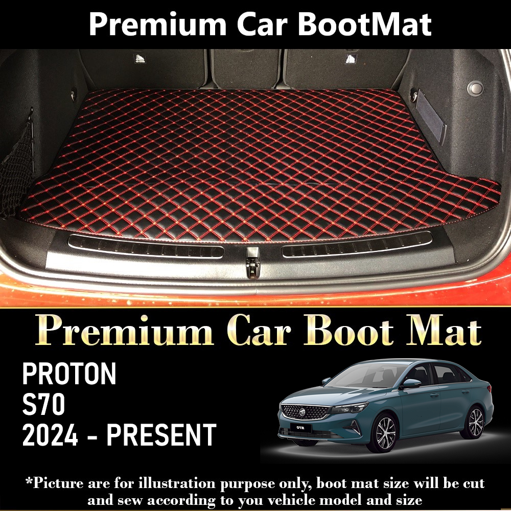 PROTON S70 2024 Boot Mat Car Boot Carpet VIP PU Leather Boot Tray Cargo
